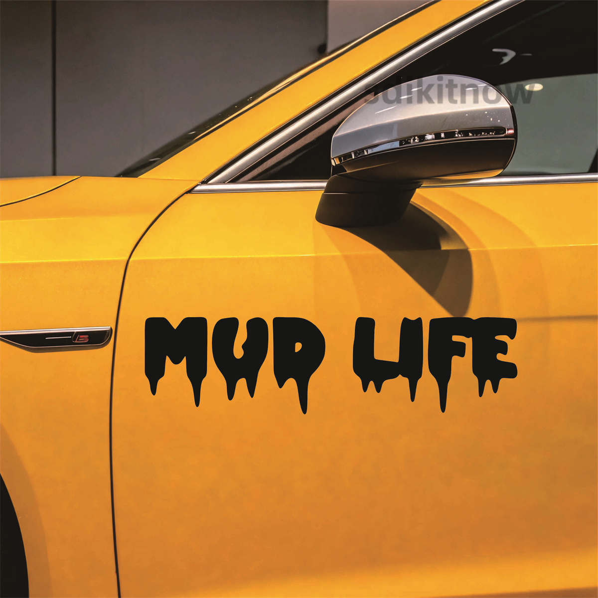 Outdoor Adventure Words - ملصق سيارة بتصميم Dripping Mud Life