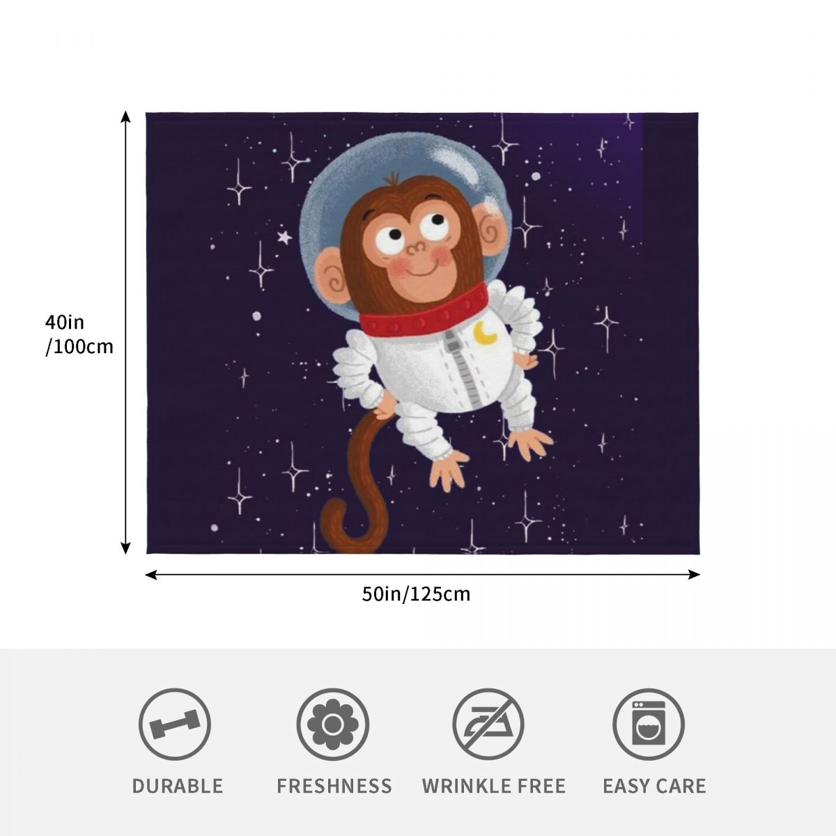 بطانية فاخرة بتصميم قرد في الف - مراجعة Space Blanket Heavy وسعره